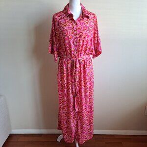 New Laraethnics Long Maxi Summer Pink Dress OS
